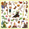 Djeco Matricák - Középkori fantáziavilág - Medieval fantasy, 3–5 év, Többszínű