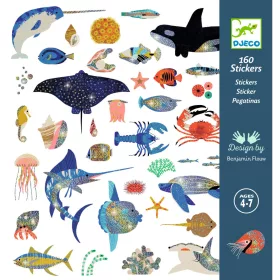 Djeco Matricák - Csillámló óceán - Ocean, 3–5 év, Többszínű