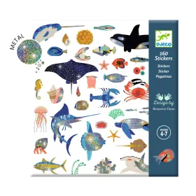 Djeco Matricák - Csillámló óceán - Ocean, 3–5 év, Többszínű