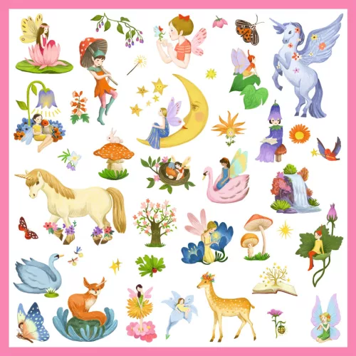 Djeco Matricák - Fantáziavilág - Fantasy, 3–5 év, Többszínű