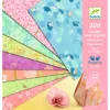 Djeco Origami 100 lapos készlet - Tavasz, 10 x10 grafikával - Haru, 3–5 év, Többszínű