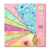 Djeco Origami 100 lapos készlet - Tavasz, 10 x10 grafikával - Haru, 3–5 év, Többszínű