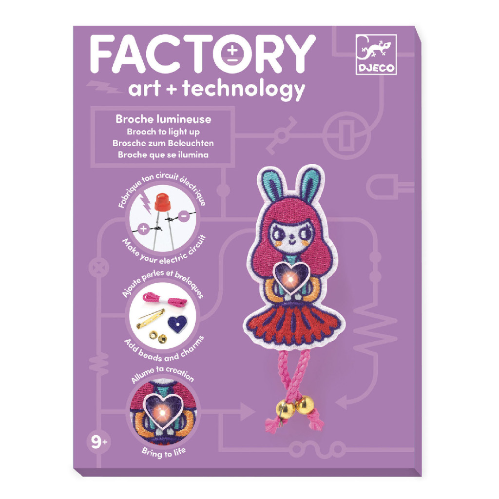 E-textil műhely - Nyuszilány kitűző - Brooch - Bunny girl – fő nézet