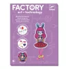 Djeco E-textil műhely - Nyuszilány kitűző - Brooch - Bunny girl, 3–5 év, Többszínű