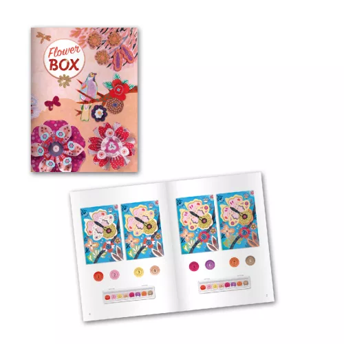 Djeco Kreatív műhely - 6 technika 1 dobozban - Virágos kert - Flower Box, 3–5 év, Többszínű
