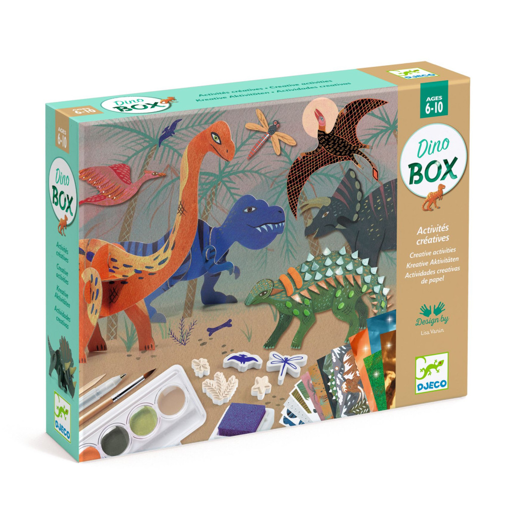 Kreatív műhely - 6 technika 1 dobozban - Dinoszauruszok világa - Dino Box – fő nézet