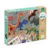 Djeco Kreatív műhely - 6 technika 1 dobozban - Dinoszauruszok világa - Dino Box, 6–8 év, Többszínű