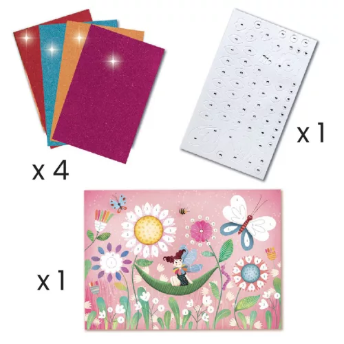 Djeco Kreatív műhely - 6 technika 1 dobozban - Tündérdoboz - Fairy Box, 6–8 év, Többszínű