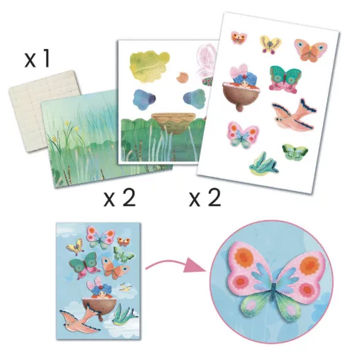 Djeco Kreatív műhely - 6 technika 1 dobozban - Tündérdoboz - Fairy Box, 6–8 év, Többszínű