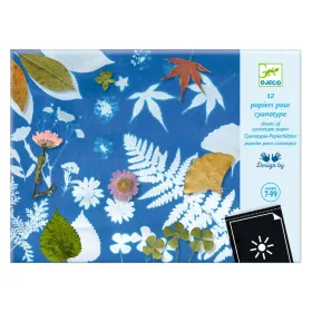 Djeco Művészeti műhely - Papírok a Cianotípia technikához - Cyanotype Paper, 3–5 év, Többszínű