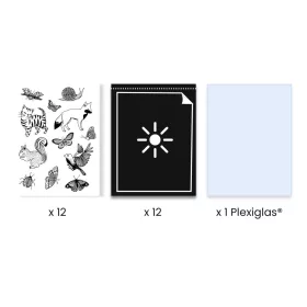 Djeco Művészeti műhely - Napnyomat kezdő készlet - Cyanotype Starter Kit, 3–5 év, Többszínű