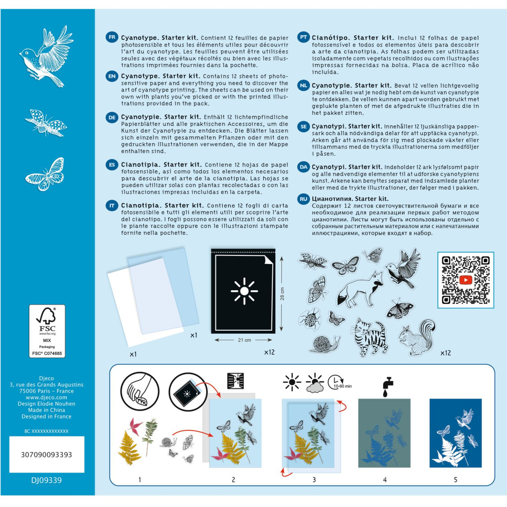 Művészeti műhely - Napnyomat kezdő készlet - Cyanotype Starter Kit – alternatív kép 2