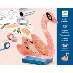 Djeco Művészeti műhely - Szoborkészítés - A hattyú - The swan, 3–5 év, Többszínű