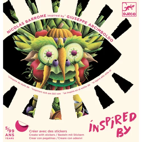 Djeco Művészeti műhely - Tavaszi zöldségek - Inspired by Giuseppe Arcimboldo - Spring Vegetables, 3–5 év, Vegyes anyag
