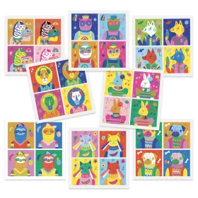 Djeco Művészeti műhely - Toppon - Inspired by Andy Warhol - Totally Pop, 3–5 év, Piros