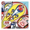 Djeco Művészeti műhely - Szuperhősök - Inspired by Roy Lichtenstein - Superheroes, 3–5 év, Piros