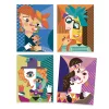 Djeco Művészeti műhely - Kockafejek - Inspired by Pablo Picasso - Square Heads, 3–5 év, Piros