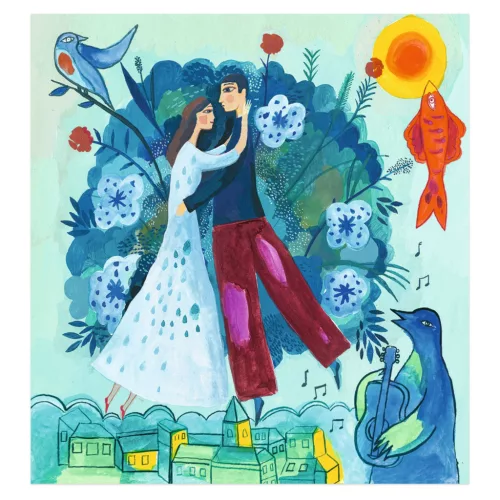 Djeco Művészeti műhely - Álomban - Inspired by Marc Chagall - In a dream, 3–5 év, Piros