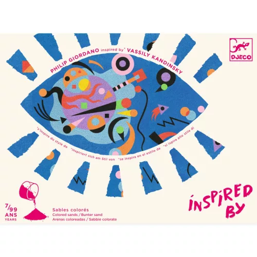 Djeco Művészeti műhely - Absztrak - Inspired by Vaszilij Kandinszkij - Abstract, 3–5 év, Piros