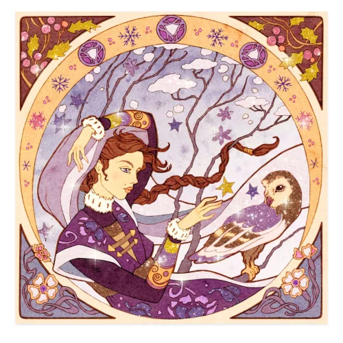 Djeco Művészeti műhely - Isteni - Inspired by Alfons Mucha - Divine, 6–8 év, Piros