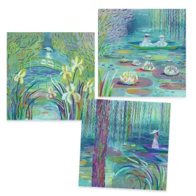 Djeco Művészeti műhely - Tavirózsák - Inspired by Claude Monet - Water Lily, 3–5 év, Piros