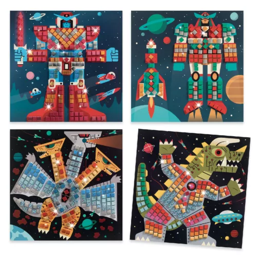 Djeco Mozaikkép készítés - Űrcsata - Space battle, 3–5 év, Többszínű