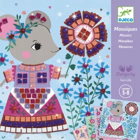 Djeco Mozaikkép készítés - Édes háziállatok - Lovely pets, 3–5 év, Többszínű