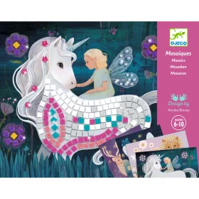 Djeco Mozaikkép készítés - Elvarázsolt világ - The enchanted world, 3–5 év, Többszínű