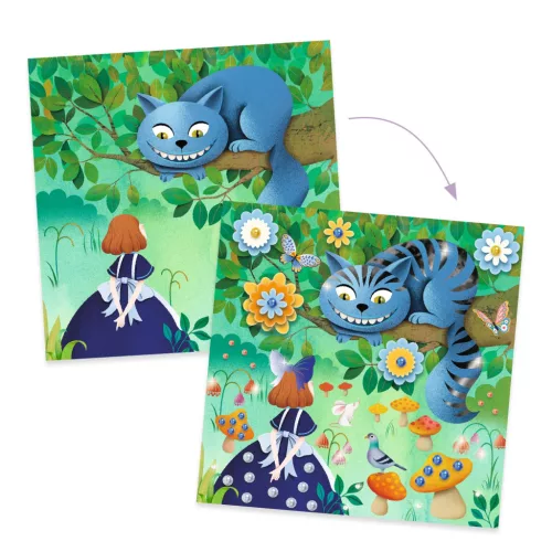 Djeco Művészeti műhely - Meseillusztráció, Alíz Csodaországban - In Wonderland, 3–5 év, Többszínű