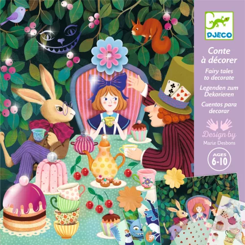 Djeco Művészeti műhely - Meseillusztráció, Alíz Csodaországban - In Wonderland, 3–5 év, Többszínű