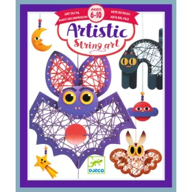 Djeco Artistic String art - Varrás és díszítés - Éjszakában - Night-time, 3–5 év, Többszínű