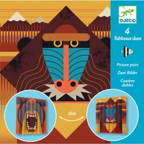 Djeco Képpárok hajtogatással - Vadvilág - Wildlife, 3–5 év, Többszínű