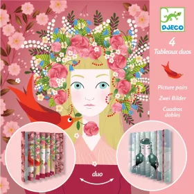 Djeco Képpárok hajtogatássa - Szépséges ellentétek - Lovely queens, 3–5 év, Többszínű