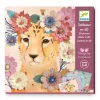 Djeco Művészeti műhely - Állatok virágokkal - Floral wreaths, 3–5 év, Többszínű