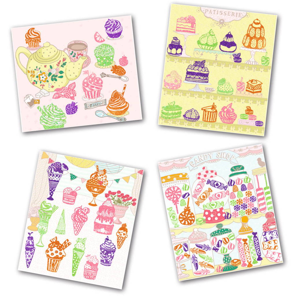 Artistic Patch - Csillámminta készítés - Édességek - Collages - Sweets – alternatív kép 2