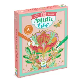 Djeco Artistic Color - Színező - Virágmandala - Flora, 3–5 év, Többszínű