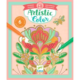 Djeco Artistic Color - Színező - Virágmandala - Flora, 3–5 év, Többszínű