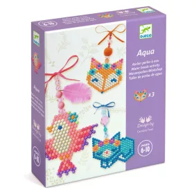 Djeco Artistic Aqua - Vizes gyöngykirakó képkészítő - Cickom - Country charm, 6–8 év, Többszínű
