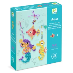 Djeco Artistic Aqua - Vizes gyöngykirakó képkészítő - Tengervarázs - Sea charm, 6–8 év, Többszínű
