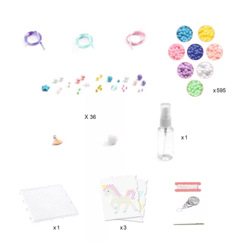 Djeco Artistic Aqua - Gyöngyből kép - Rainbow, 3–5 év, Többszínű