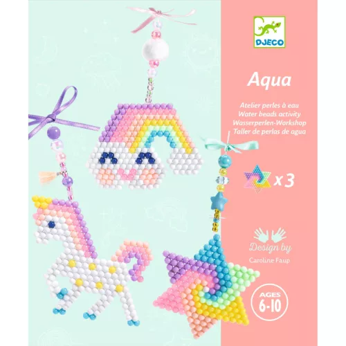 Djeco Artistic Aqua - Gyöngyből kép - Rainbow, 3–5 év, Többszínű
