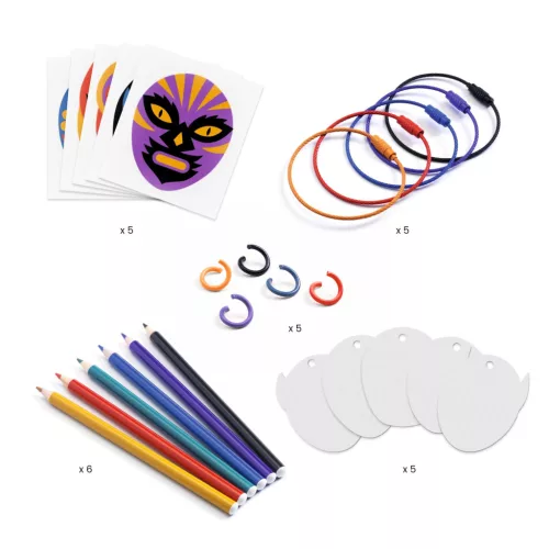 Djeco Artistic Plastic - Kulcstartó dísz - Wrestler keyring, 3–5 év, Többszínű