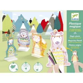 Djeco Magic plastic figura készítés - Vaumiau - Pow Wow, 3–5 év, Többszínű