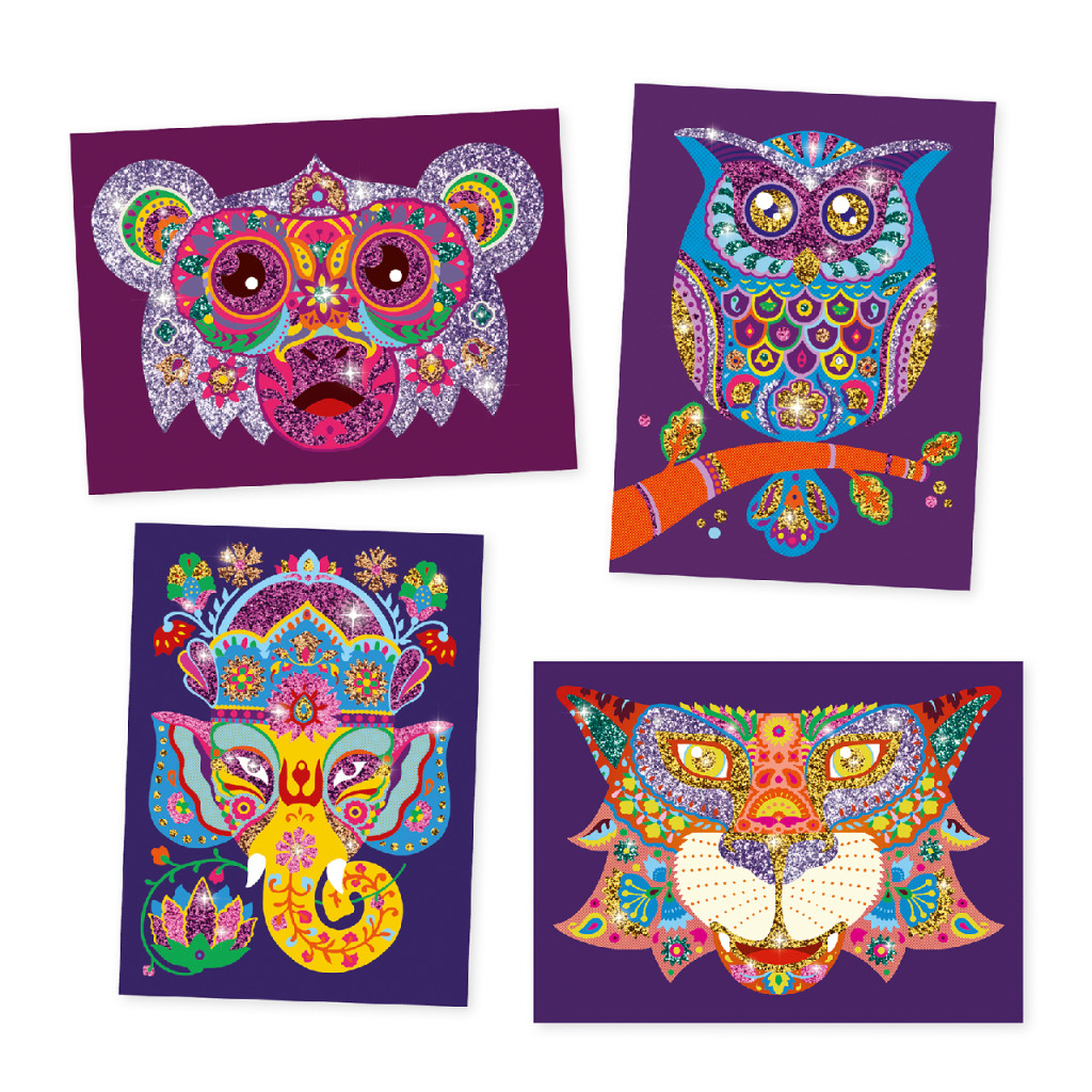 Csillámkép készítés - Csillogó állatok - Glitter animals – alternatív kép 1