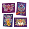 Djeco Csillámkép készítés - Csillogó állatok - Glitter animals, 3–5 év, Többszínű