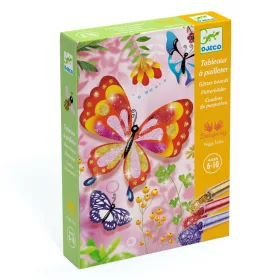 Djeco Csillámkép készítés - Pillangók - Butterflies, 3–5 év, Többszínű