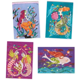 Djeco Csillámkép készítés - Sellők - Mermaids, 3–5 év, Többszínű
