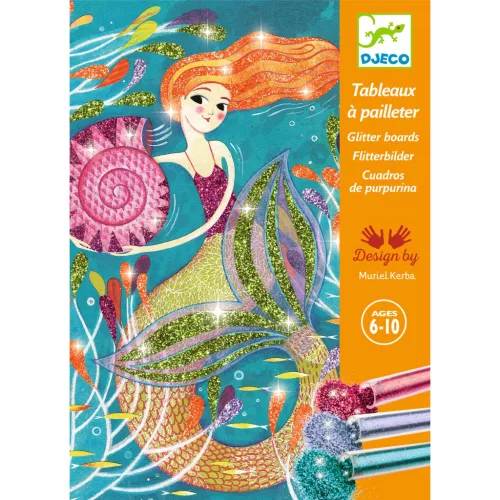 Djeco Csillámkép készítés - Sellők - Mermaids, 3–5 év, Többszínű