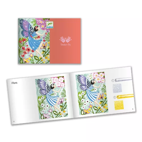Djeco Csillámkép készítés - A tündéri élet - The gentle life of fairies, 3–5 év, Többszínű