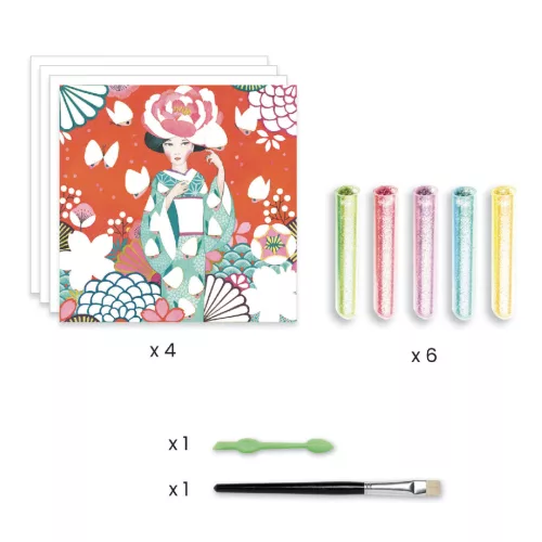 Djeco Mikrogyöngyös képkészítés - Ábrándozás - Daydream, 3–5 év, Többszínű